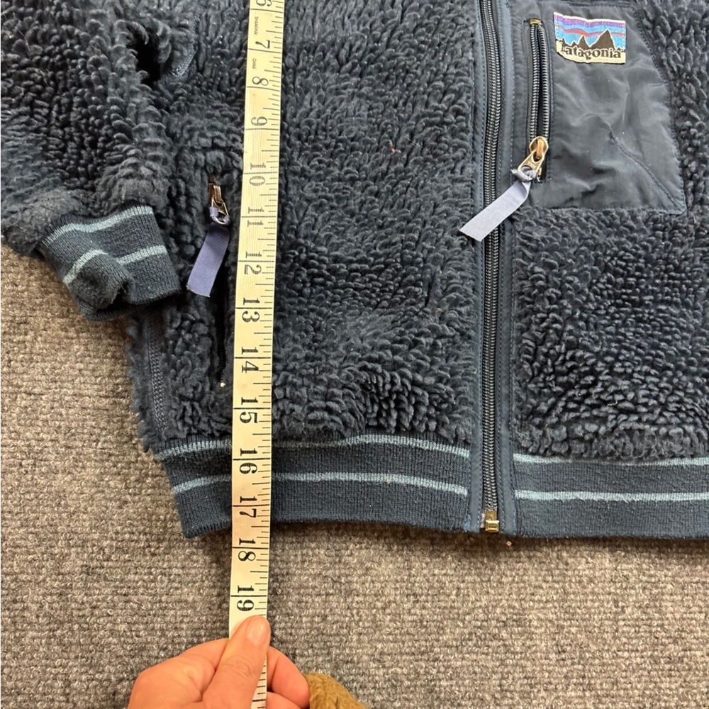 PATAGONIA Kids Vintage Pile Fleece Zip Up Jacket Retro Blue size: XS/S - Picture 8 of 8